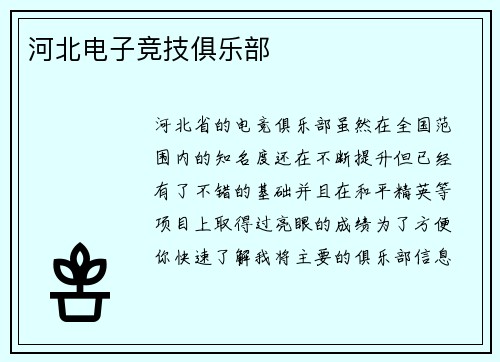 河北电子竞技俱乐部